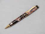 Gold Cigar Double Twist Ballpoint And Mica Swirl Black & Gold Acrylic (Medium).JPG