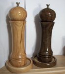 Salt and Pepper Mill in Walnut and Cherry 1.jpg