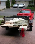 Trailer loaded with material for deck and garden tool shed -small.JPG