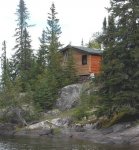 The west wall of the cabin has been sanded -small.JPG