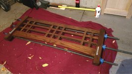049 finished footboard in clamps.jpg