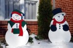 Xmas Lawn Figures 18 -A Snow Lady has joined the scene -small.JPG