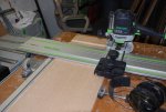 Hall display cabinet 03 -Routing a dado in carcass side -small.JPG