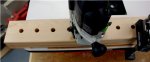 Woodworking bench 44 -Rounding over the top of some dog holes -small.JPG