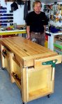 Woodworking bench 57 -Bench height test -small.JPG