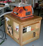 Shed tour 15 x -Ridgid Sander on cart.JPG