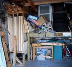 Shed tour 26 -Baltic Birch Playwood Storage Rack in garage.JPG