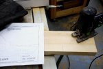 Arbour 32 -Cutting beams, rafters, and brace having first used tracing paperr to transfer the ap.JPG