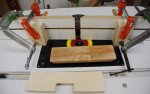 Music box 03 -Starting to route an indent in the front exterior for the lid latch -small.JPG Music box 03 -Starting to route an indent in the front exterior for the lid latch -small.JPG