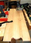 Cherry table 13 -Using jig saw on cutout in a side-leg -small.JPG