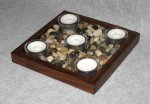 five place tealight holder with stones.JPG