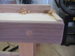 Workbench end stop side view with MI Chocolate trim.jpg