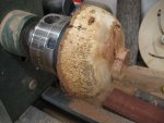 Burl on the lathe.jpg