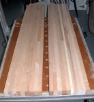 Woodworking bench 09 -the two bench top segments ready to be glued together -small.JPG