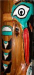 Totem carving 41 -Small change to reverse some colouring on Raven's wings Raven's eyebrows -smal.JPG