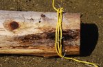 Totem carved at Pellow's Camp 02 -Showing the way that I attached a rope to the log -small.JPG