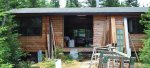 French doors for cabin 26 -The job site from outside part way through the second day of work -sm.JPG