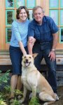 Christine, Izzy, and Frank in front of new doors -1 -small.JPG