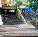 Porch and ramp for cabin 37 -Support pier for one ramp beam now poured -small.JPG