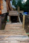 Porch and ramp for cabin 42 -The ramp at the end of the day on Thursday -small.JPG