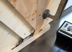 Prairie lamp 02 -Mortise and tenon jig for lampshade frame -cutting a mortise -small.JPG