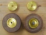 Turning yo-yos 09 -The reason that the sides are too far apart is that I installed the brass hub.JPG