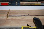 Prairie Lamp 30 -Using the jig to cut a walnut wedge -small.JPG