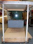 Found storage space under my table saw 05-Plywood support in place with scrap box on top -small.JPG