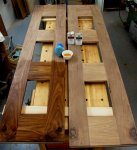 Kitchen to Dining Room door project 26 -Applying Tung Oil Sealer -small.JPG