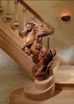 Carved Horse Newel Post.JPG