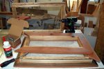 Log building kit from old fence 19 -Assembling a window frame -2 -small.JPG